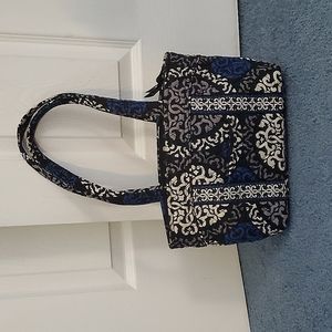 Black and blure Vera Bradley Shoulder Bag w/ small front pocket